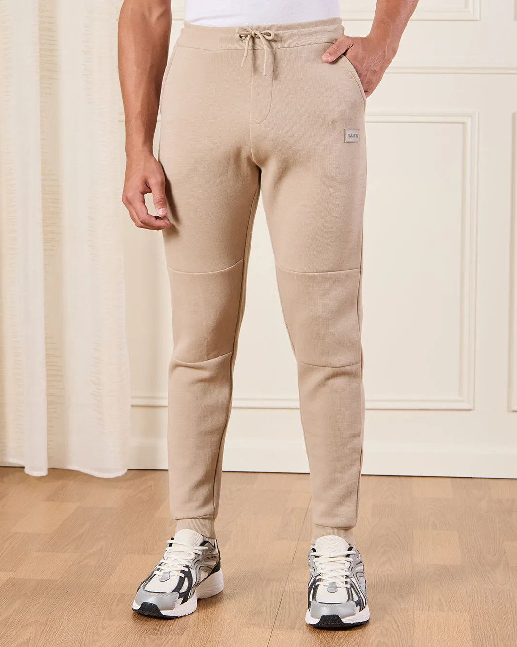 Senior Boys Beige Solid Active Pants sold by Redtag