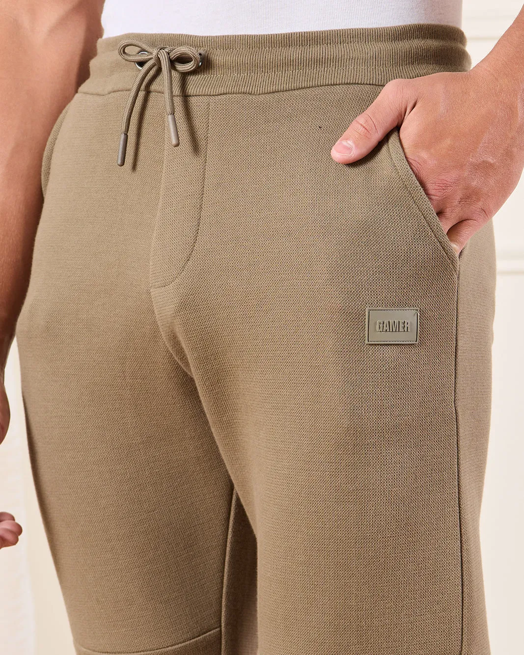 Olive Pique Table Active Pants sold by Redtag product image thumbnail 4