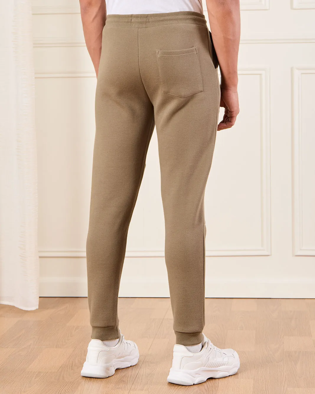 Olive Pique Table Active Pants sold by Redtag product image thumbnail 3
