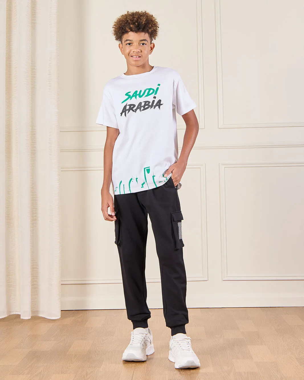 Senior Boys Black Cargo Active Pants sold by Redtag product image thumbnail 2