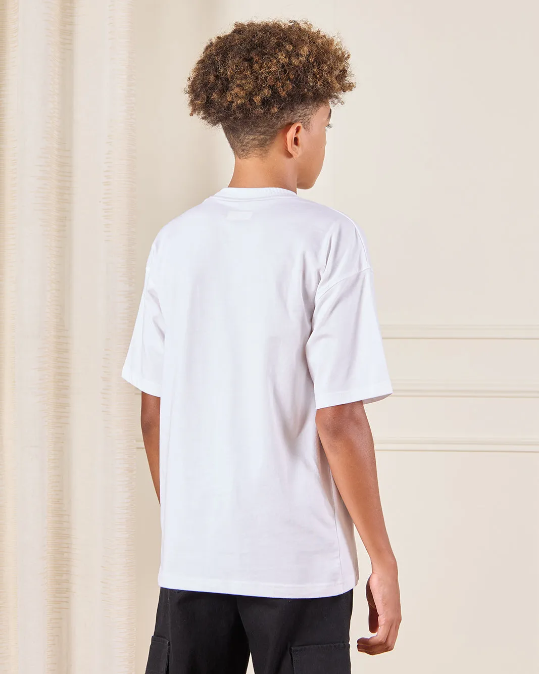 Senior Boys White Black Panther Print T-Shirt sold by Redtag product image thumbnail 3