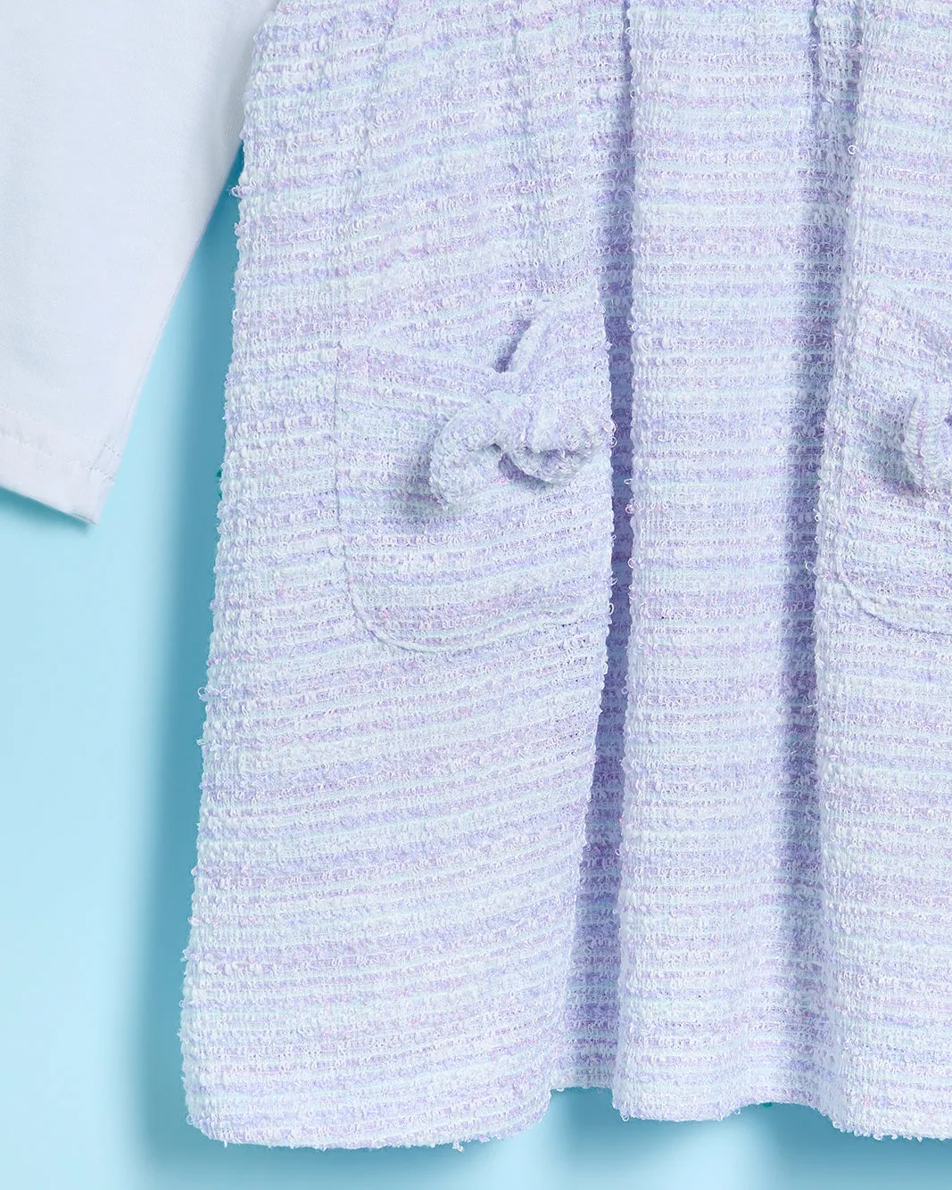 Infant Girls Lilac And White Embellished Dress sold by Redtag product image thumbnail 4