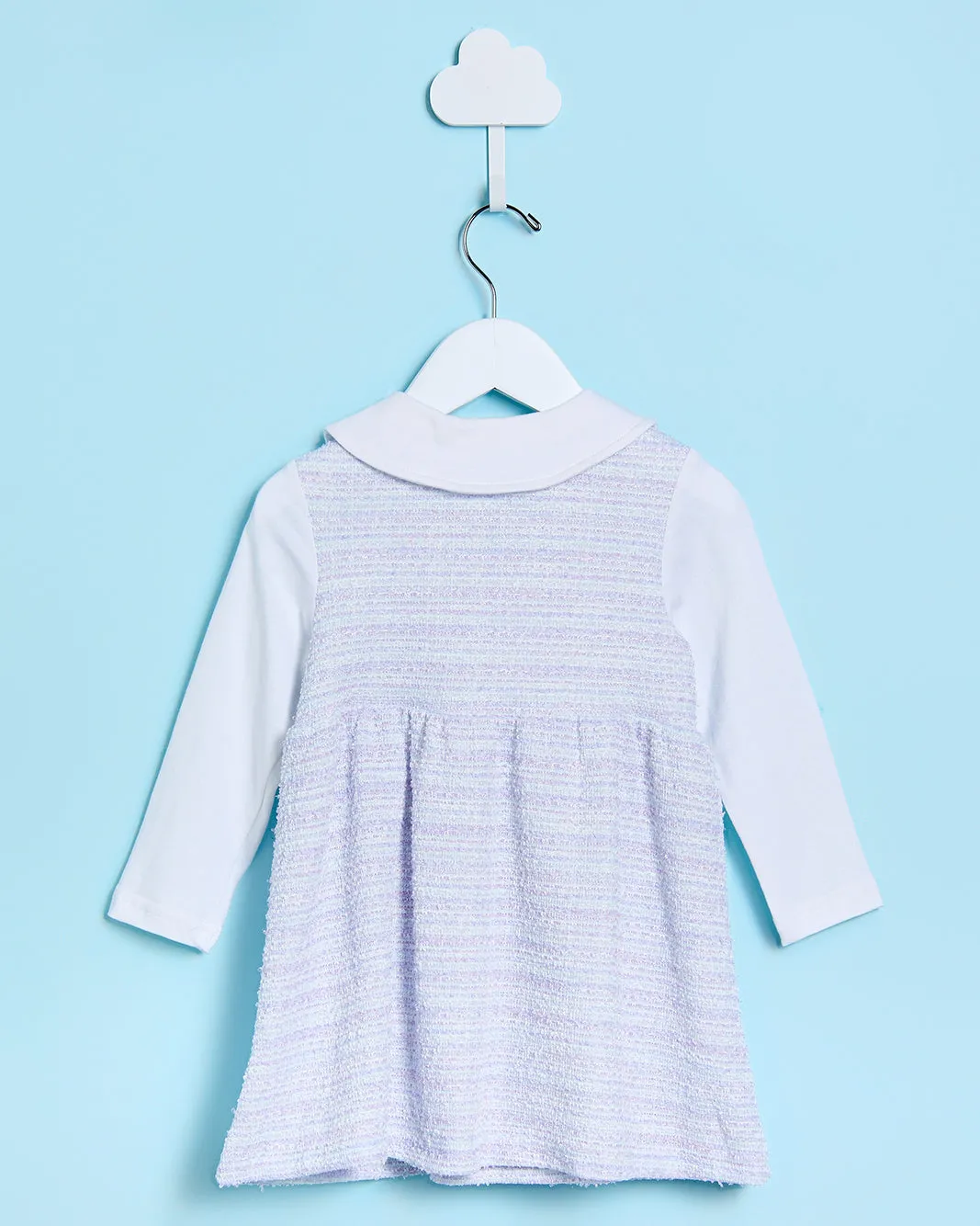 Infant Girls Lilac And White Embellished Dress sold by Redtag product image thumbnail 3