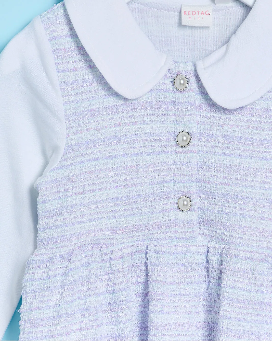 Infant Girls Lilac And White Embellished Dress sold by Redtag product image thumbnail 2