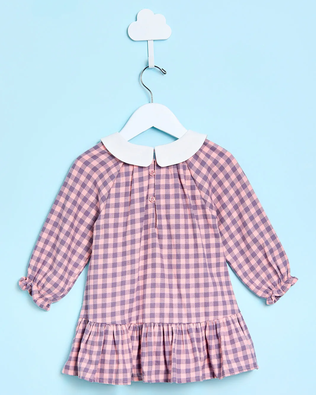 Infant Girls Pink Checkered Dress sold by Redtag product image thumbnail 3