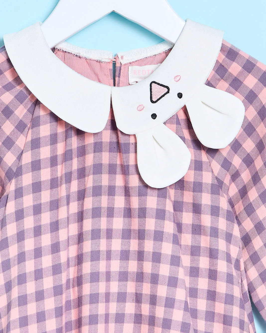 Infant Girls Pink Checkered Dress sold by Redtag product image thumbnail 2