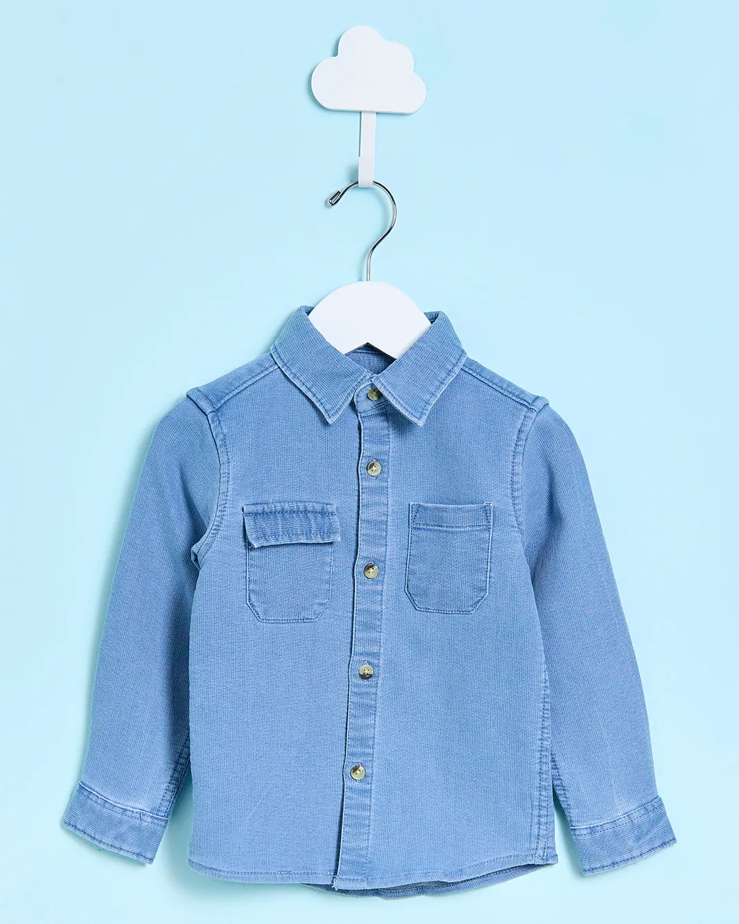 Infant Boys Blue And White Denim Shirt Set (2 Piece) sold by Redtag product image thumbnail 2