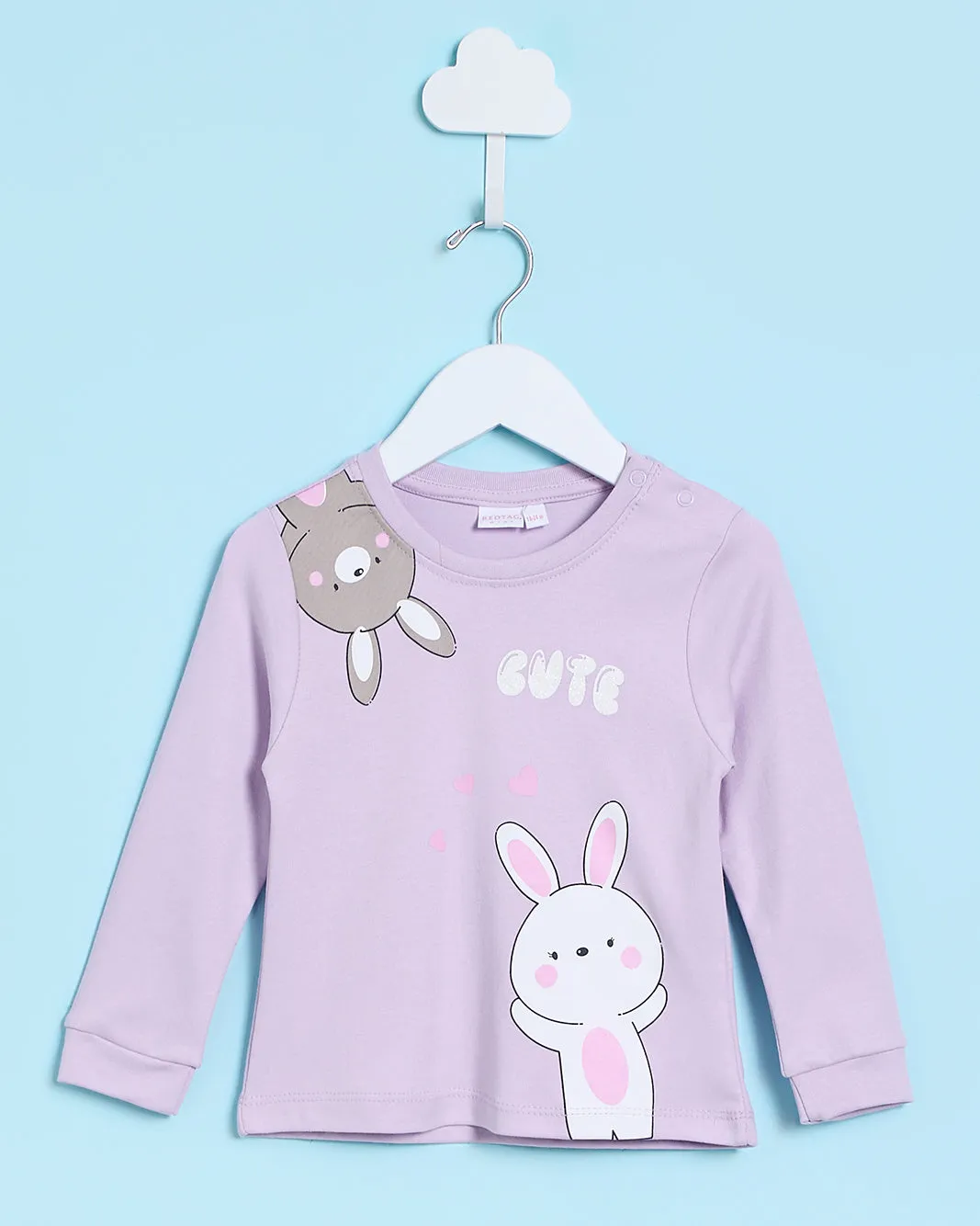 Infant Girls Purple And Pink Printed Pyjama Set(2 Piece) sold by Redtag product image thumbnail 2