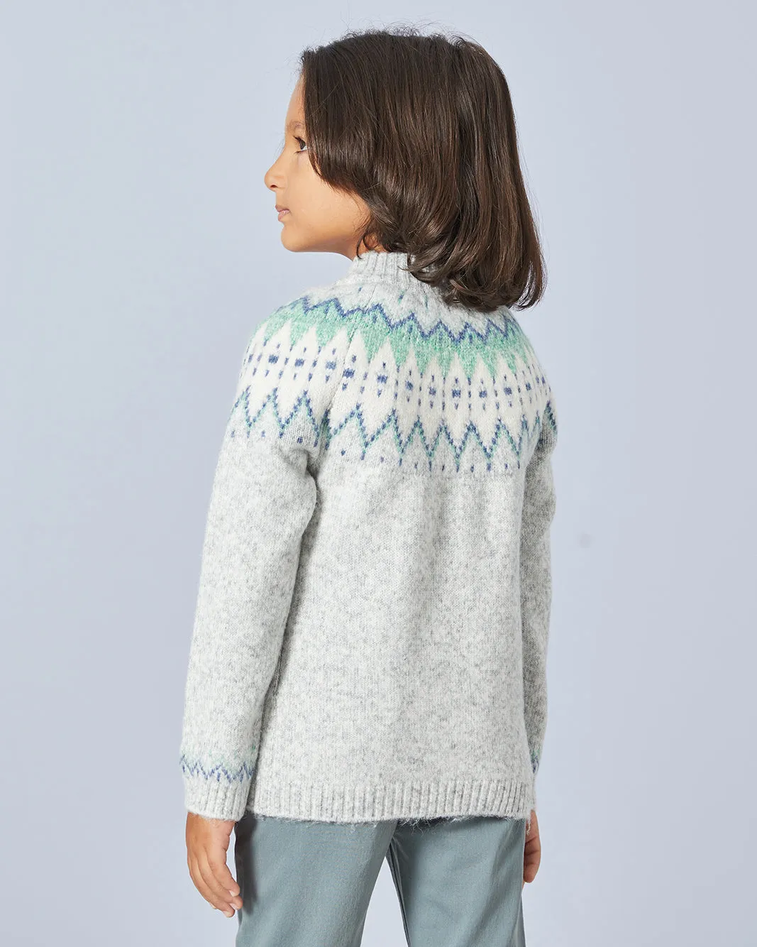 Boys Grey Full Zipper Pullover sold by Redtag product image thumbnail 3