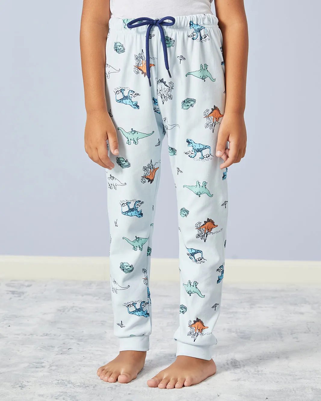 Boys Blue Dino Print Pyjams Set (2 Piece) sold by Redtag product image thumbnail 3