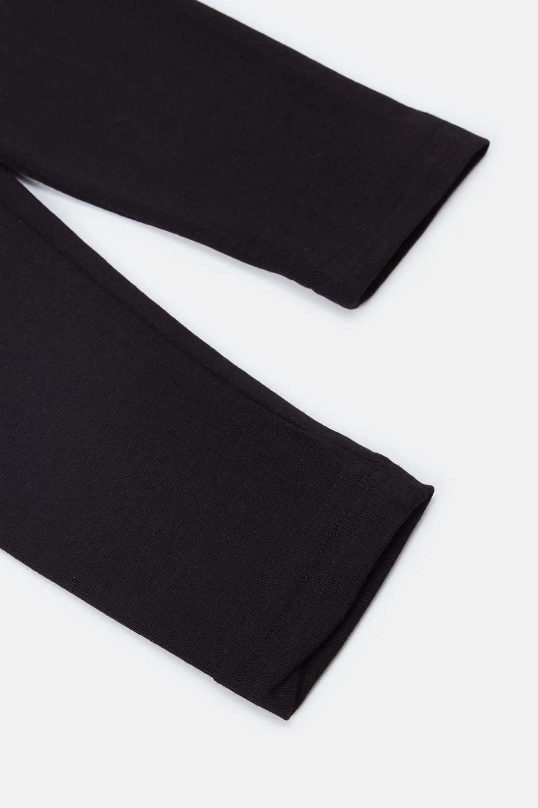 Infant Girls Black Floral Embroidery Leggings sold by Redtag product image thumbnail 3