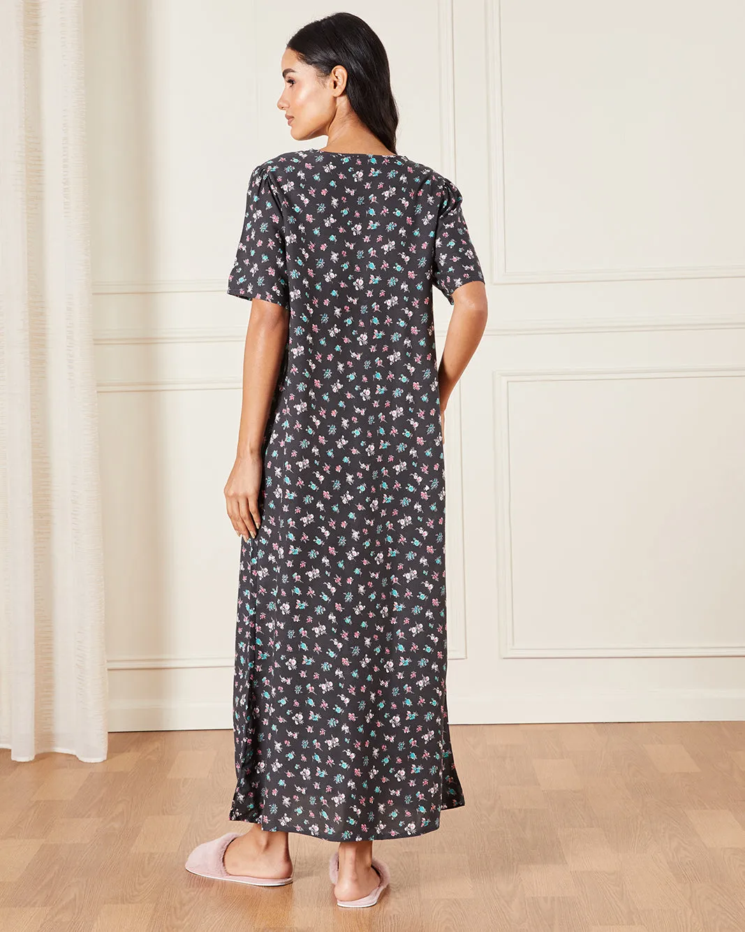 Women Black Printed Nightgown sold by Redtag product image thumbnail 3