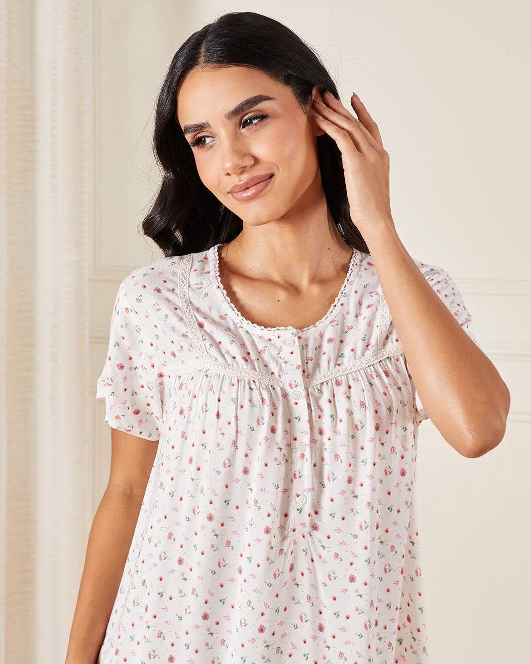 Women White Printed Nightgown sold by Redtag product image thumbnail 2