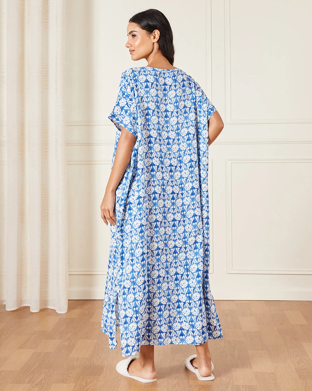 Women Blue Printed Nightgown sold by Redtag product image thumbnail 3