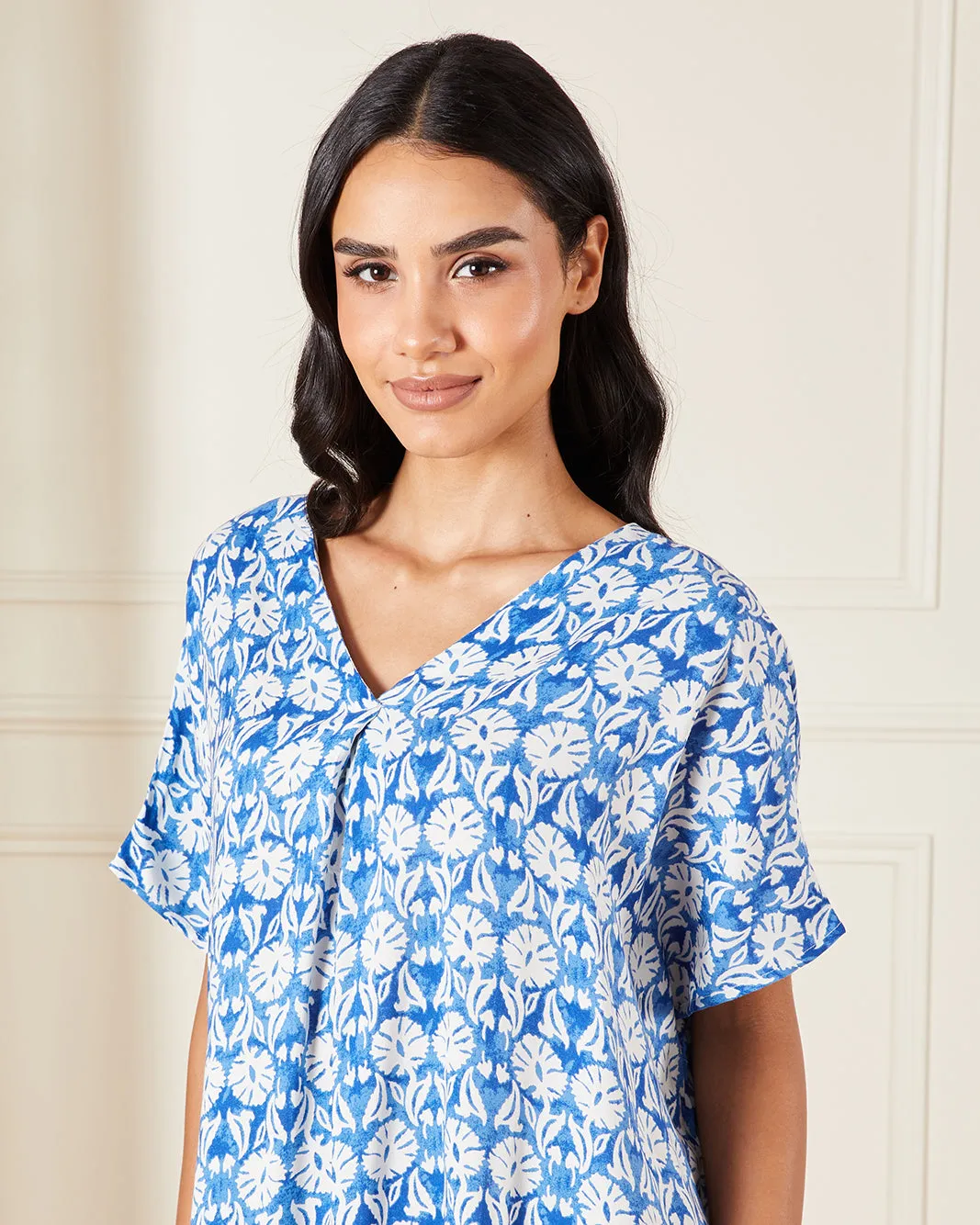 Women Blue Printed Nightgown sold by Redtag product image thumbnail 2