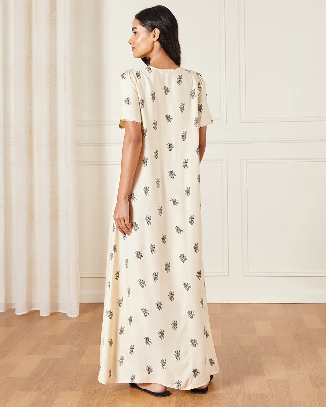 Women Beige Printed Nightgown sold by Redtag product image thumbnail 3