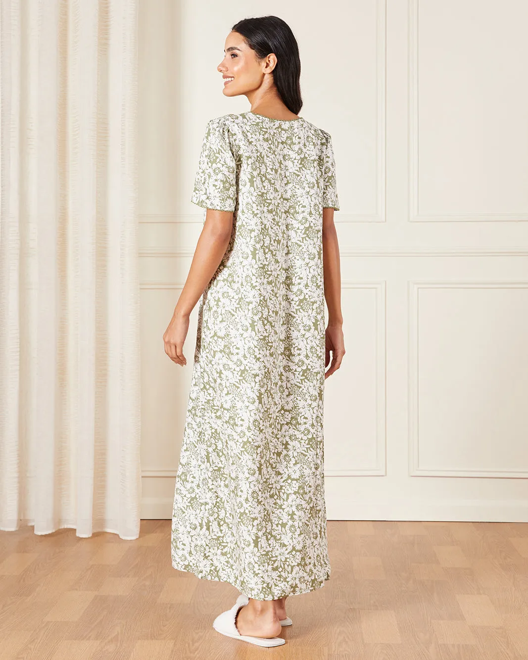 Women Green Printed Nightgown sold by Redtag product image thumbnail 3