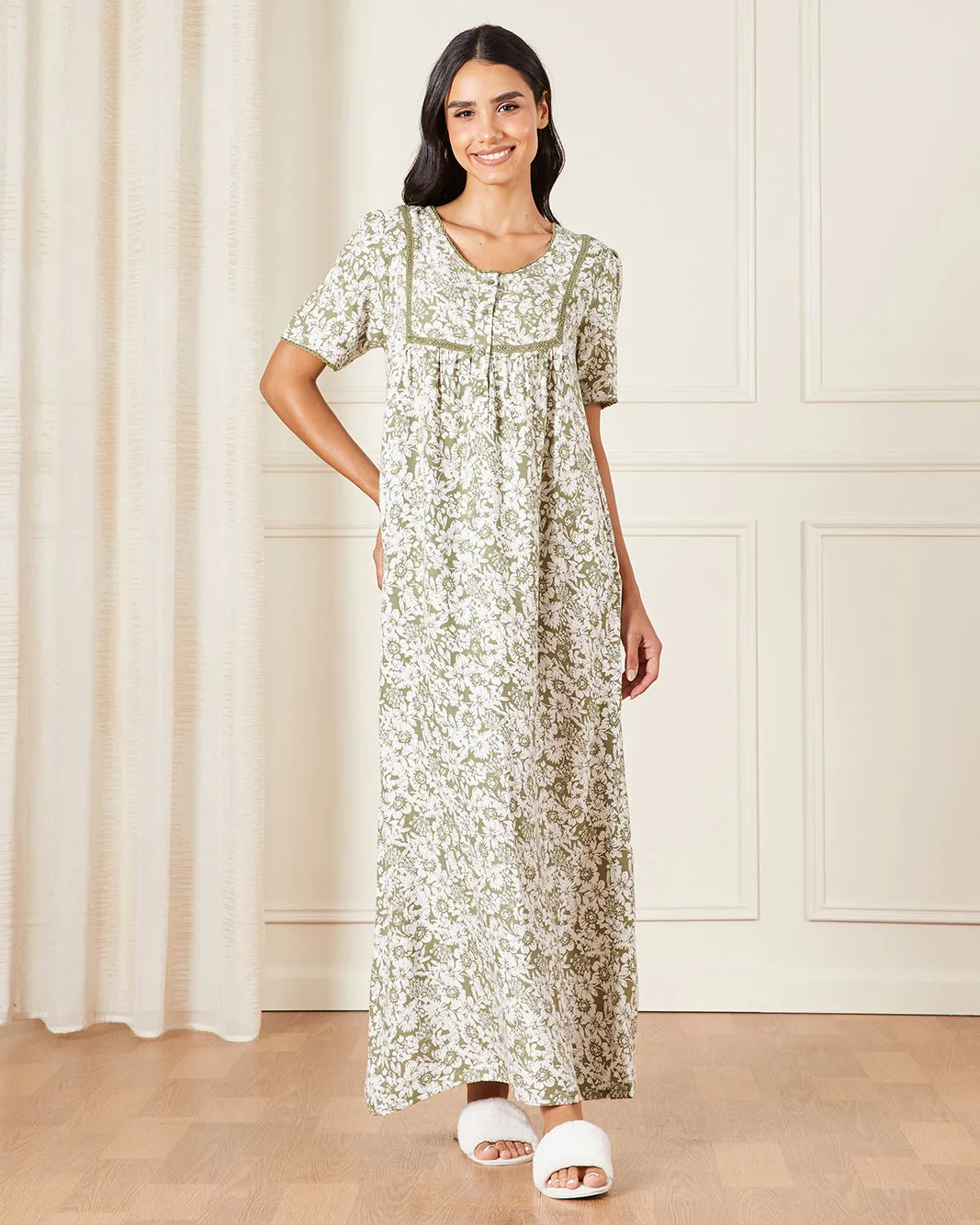 Women Green Printed Nightgown sold by Redtag product image thumbnail 4