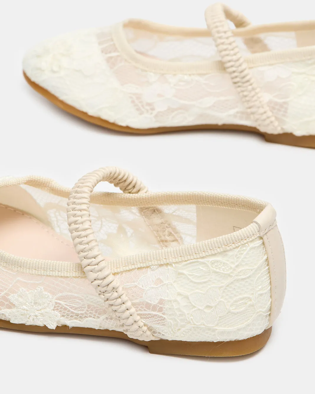 Girls Cream Lace Embellished Ballerina sold by Redtag product image thumbnail 4