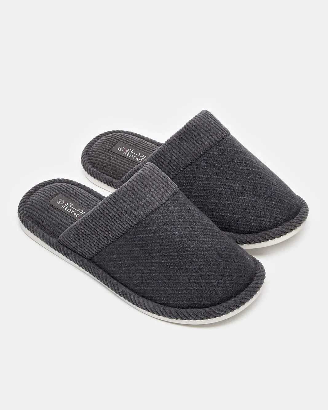 Men Charcoal Textured Slippers sold by Redtag product image thumbnail 2