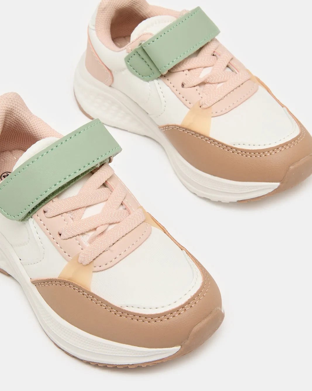 Girls White Colour Block Slim Runner sold by Redtag product image thumbnail 3