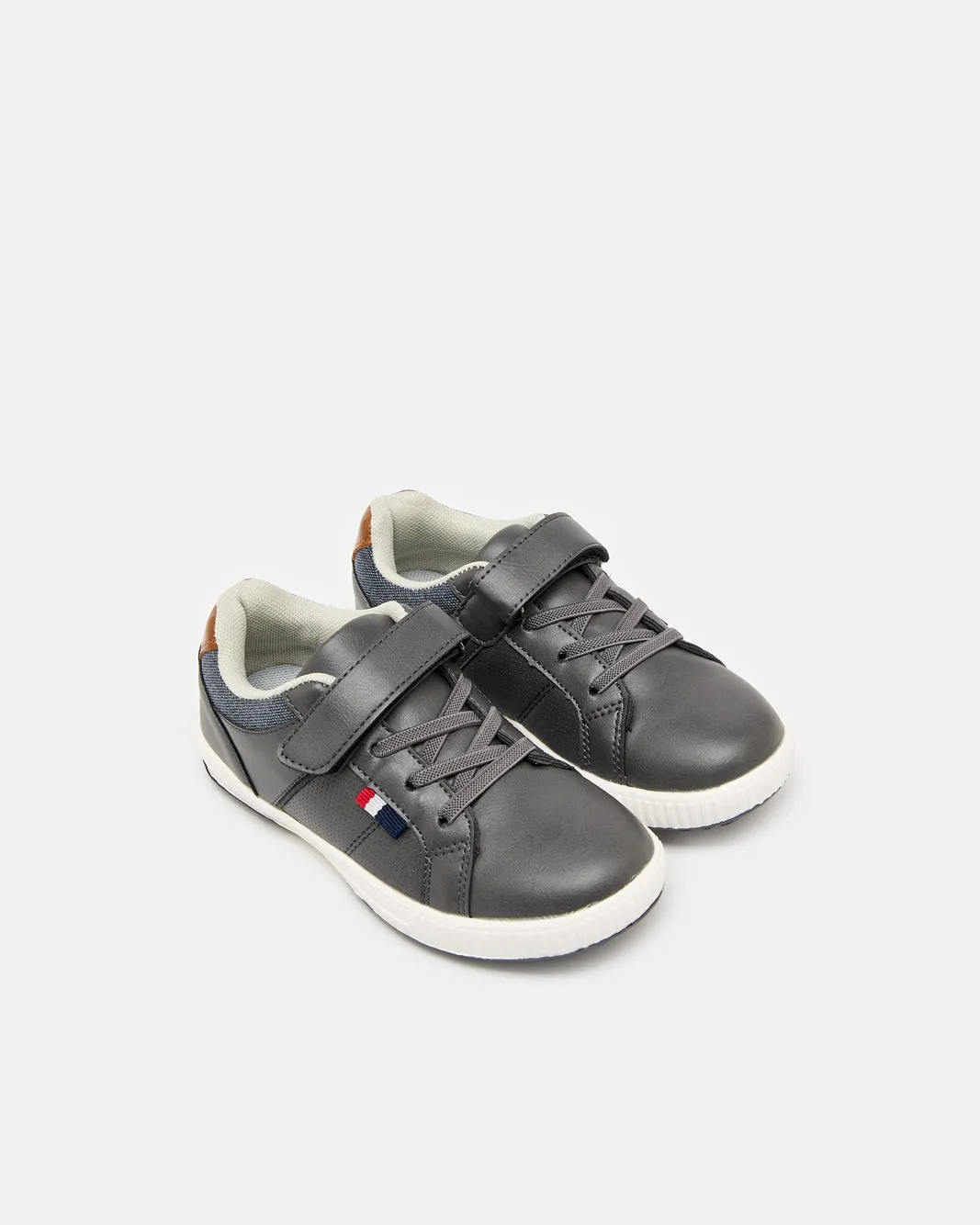 Senior Boys Charcoal Textured Sneakers sold by Redtag product image thumbnail 2