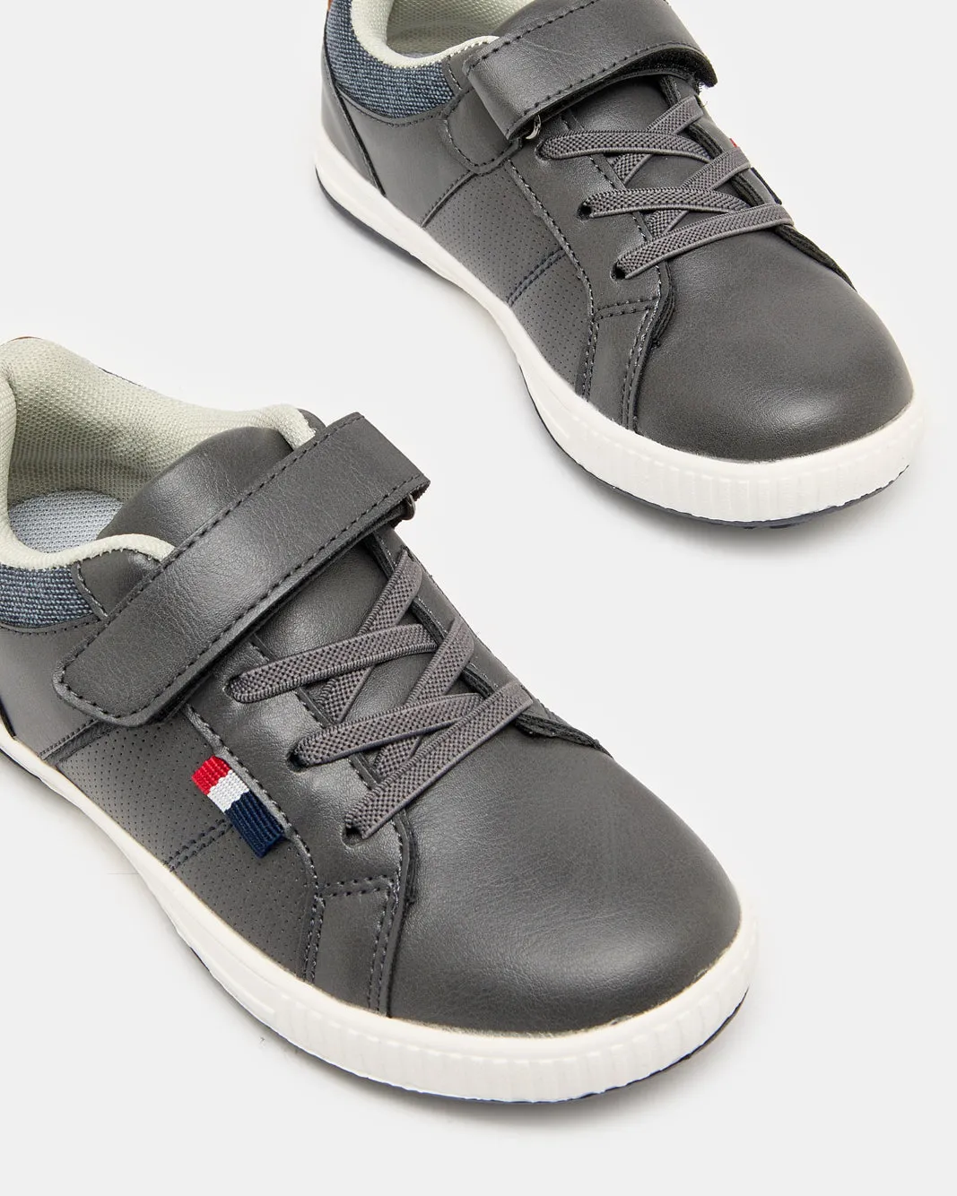 Senior Boys Charcoal Textured Sneakers sold by Redtag product image thumbnail 3