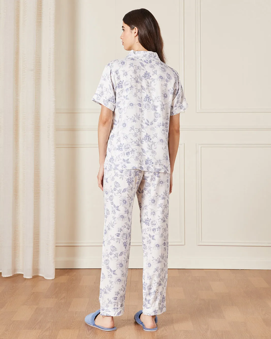 Women White Collared Pyjama Set (2 Piece) sold by Redtag product image thumbnail 4