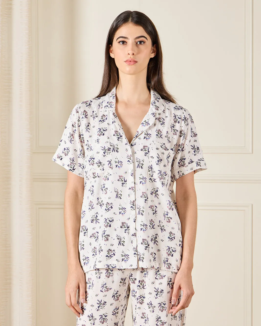 Women White Collared Pyjama Set (2 Piece) sold by Redtag product image thumbnail 2