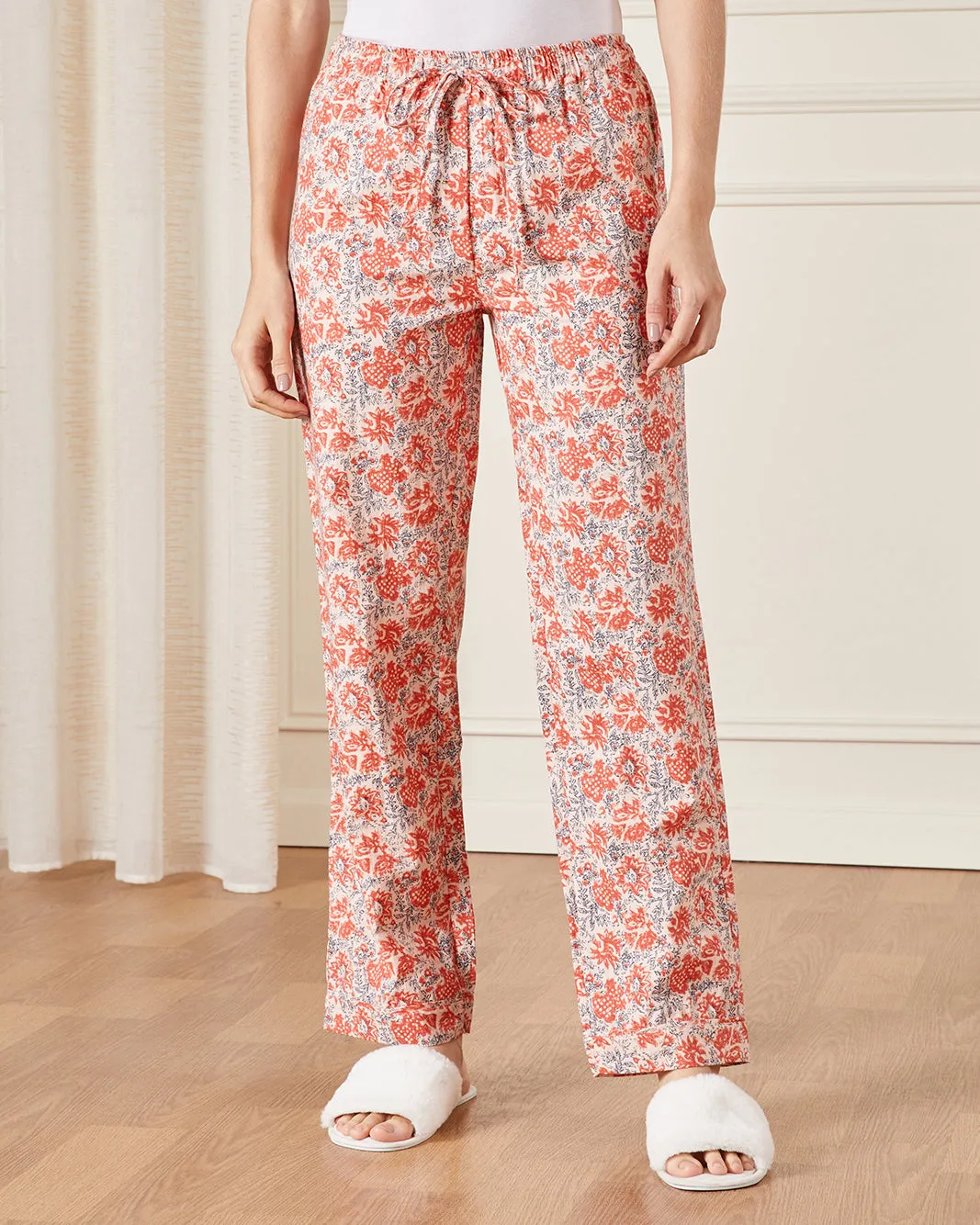 Women Red Collared Pyjama Set (2 Piece) sold by Redtag product image thumbnail 3