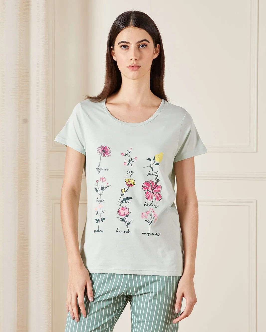 Women Green Printed Pyjama Set (2 Piece) sold by Redtag product image thumbnail 2