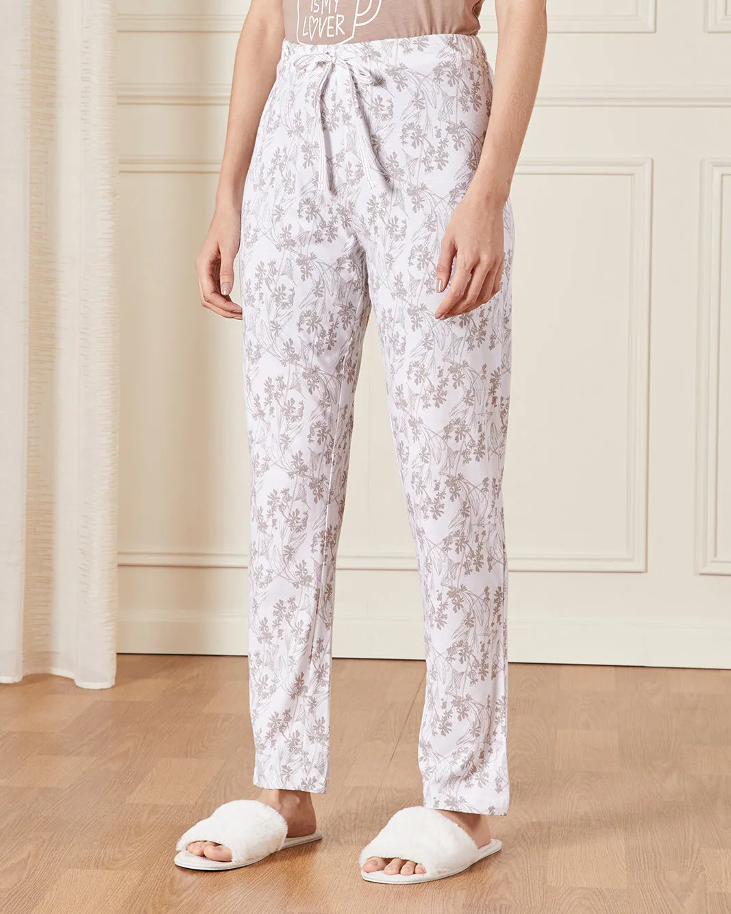 Women Beige Printed Pyjama Set (2 Piece) sold by Redtag product image thumbnail 3