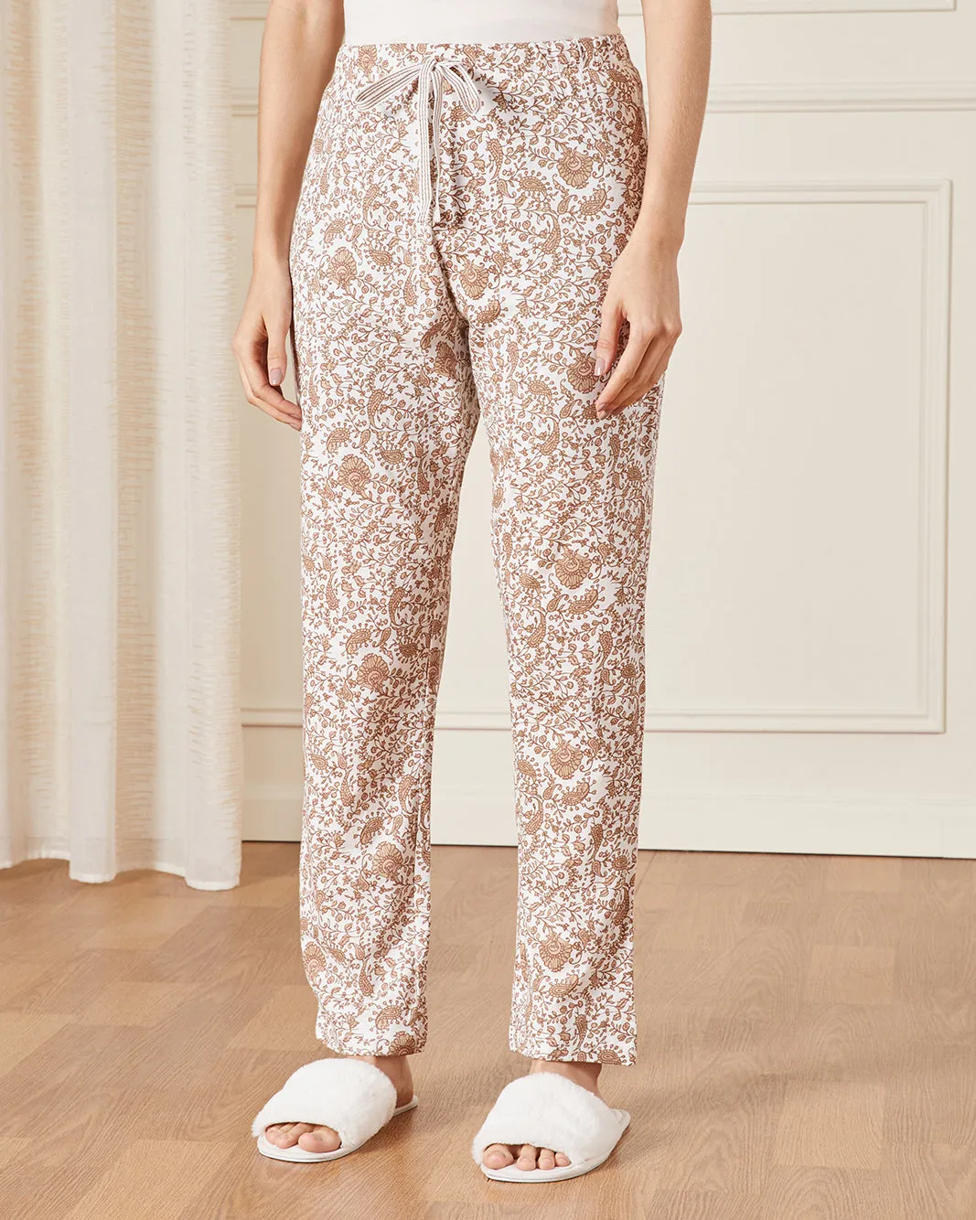 Women Beige Printed Pyjama Set (2 Piece) sold by Redtag product image thumbnail 3