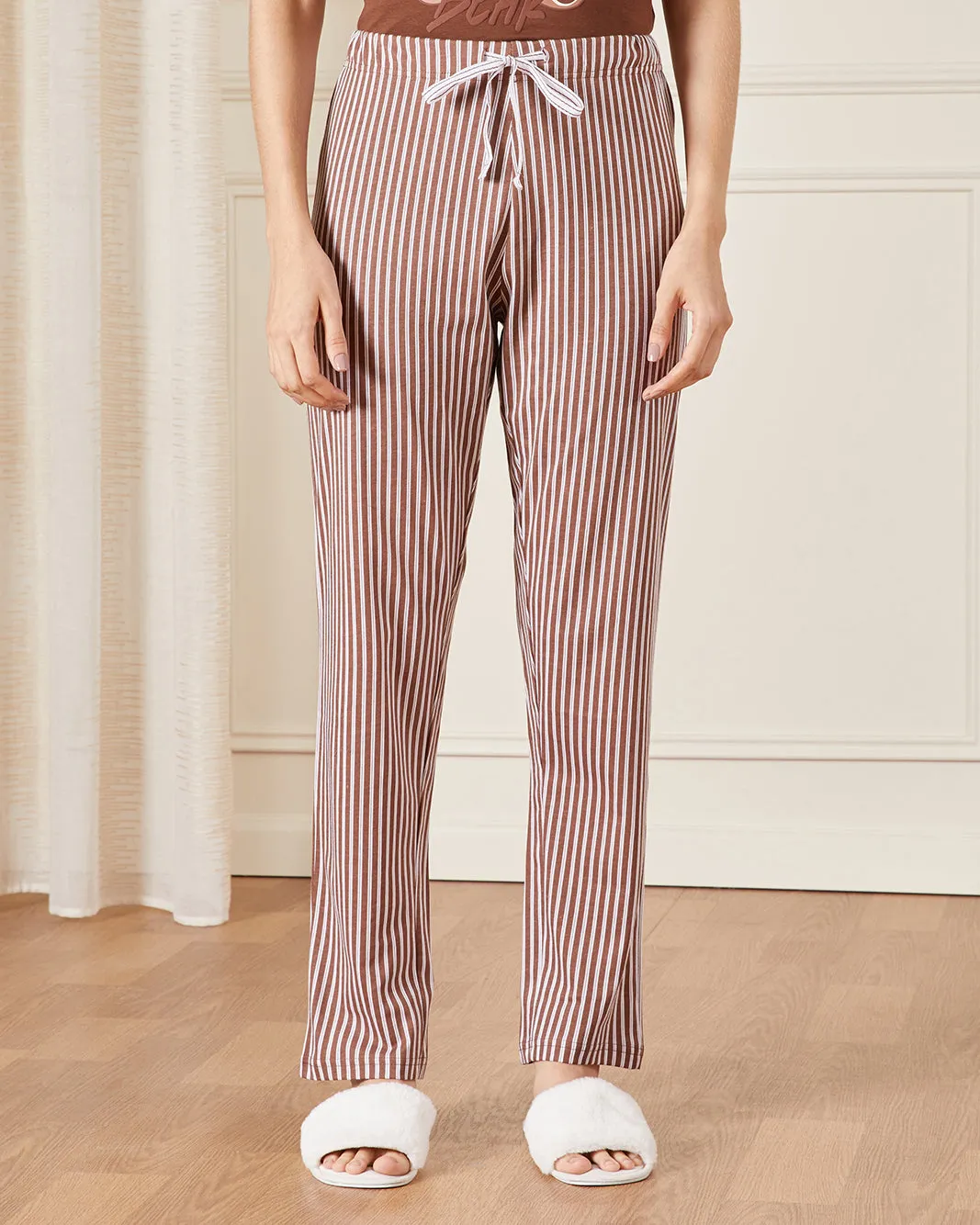 Women Brown Printed Pyjama Set (2 Piece) sold by Redtag product image thumbnail 3