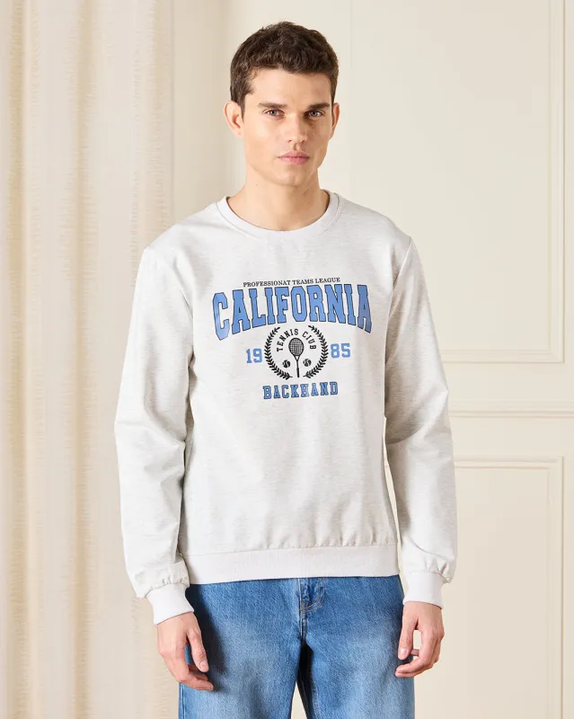 Men White Printed Sweatshirt sold by Redtag