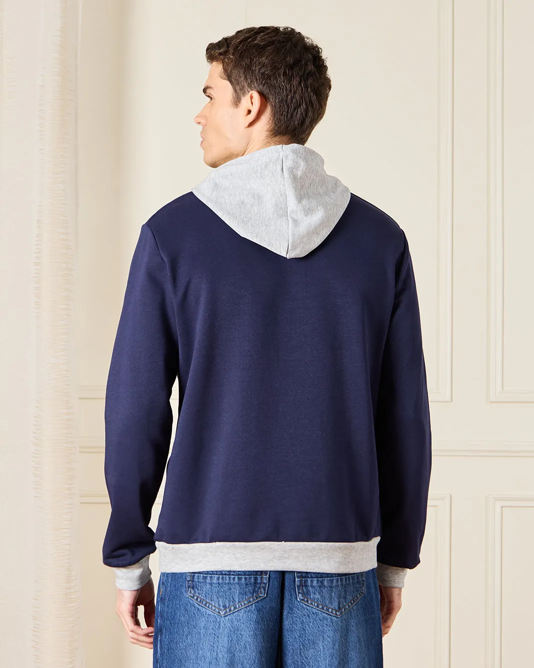 Men Blue Printed Sweatshirt sold by Redtag product image thumbnail 3