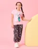 Girls Charcoal Graffiti Active Track Pants sold by Redtag
