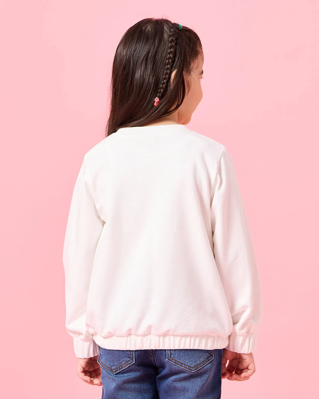 Girls White Embellished Sweater sold by Redtag product image thumbnail 3