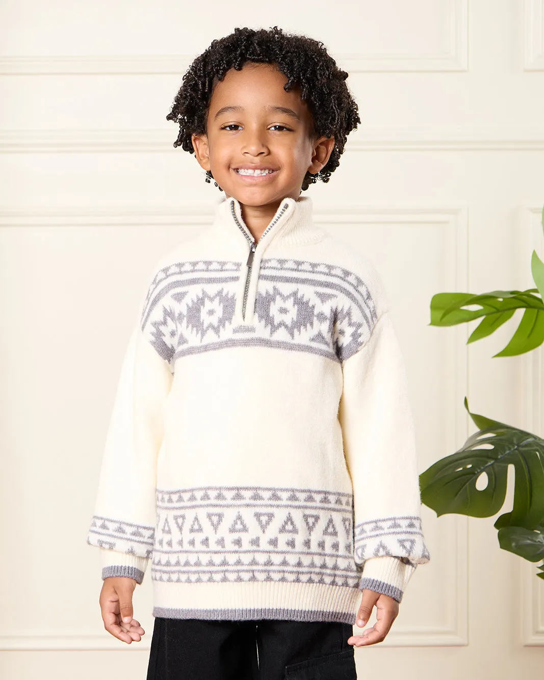 Boys White Printed Jumper sold by Redtag