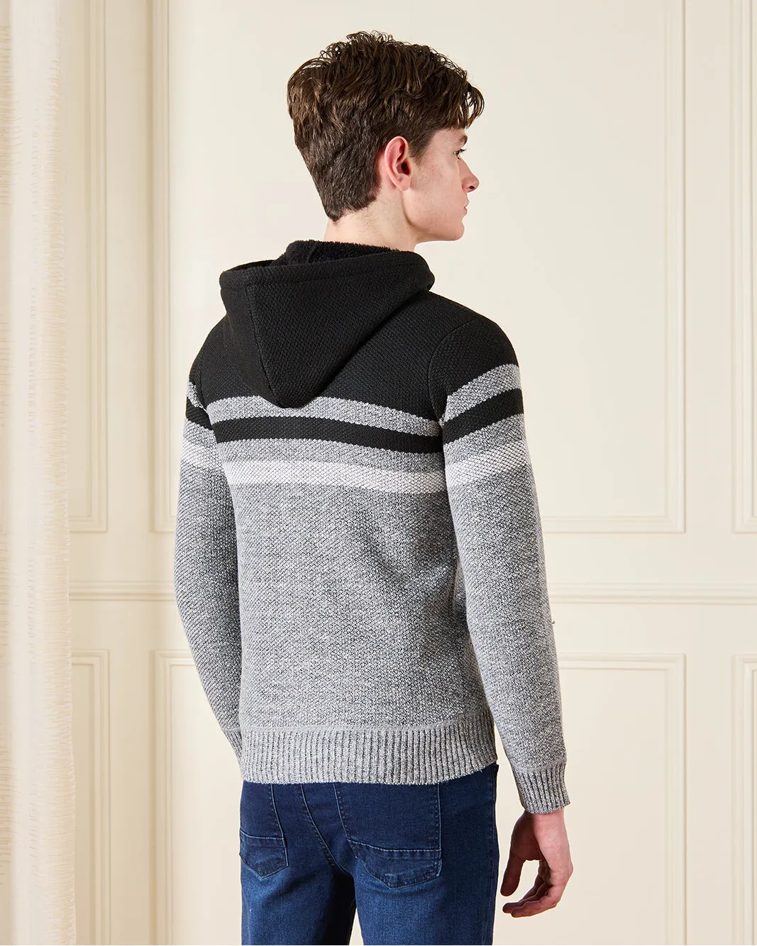 Men Grey Knitted Pullover sold by Redtag product image thumbnail 3