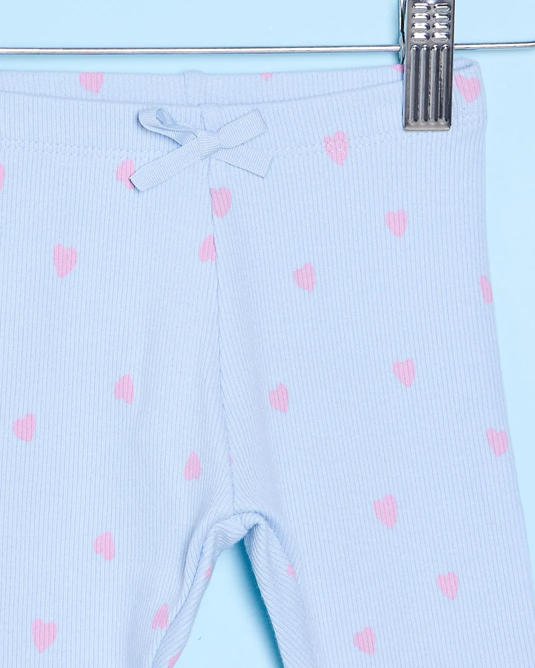 Infant Girls Blue Heart Print Leggings sold by Redtag product image thumbnail 2