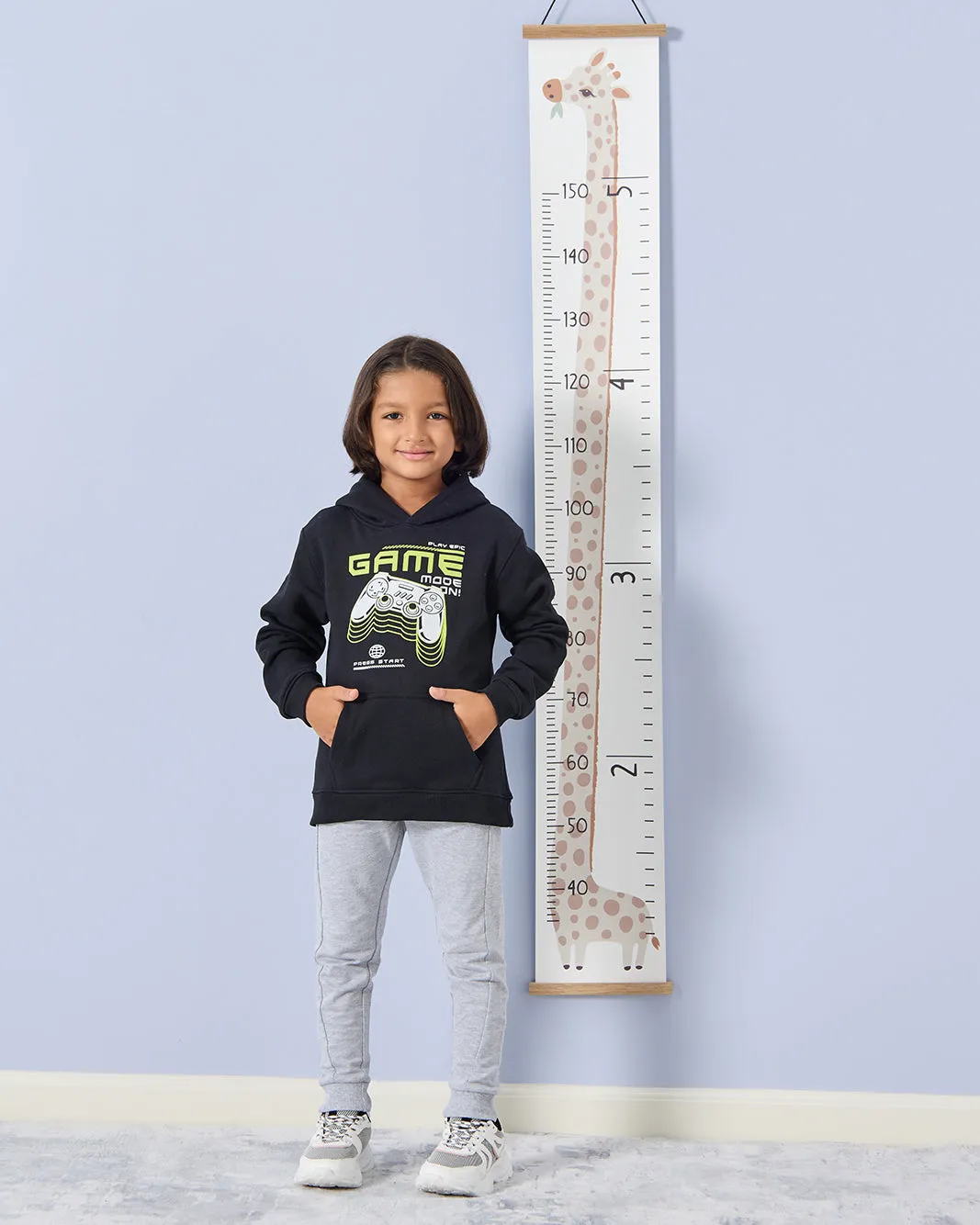 Boys Black Level Up Hooded Sweatshirt sold by Redtag product image thumbnail 5