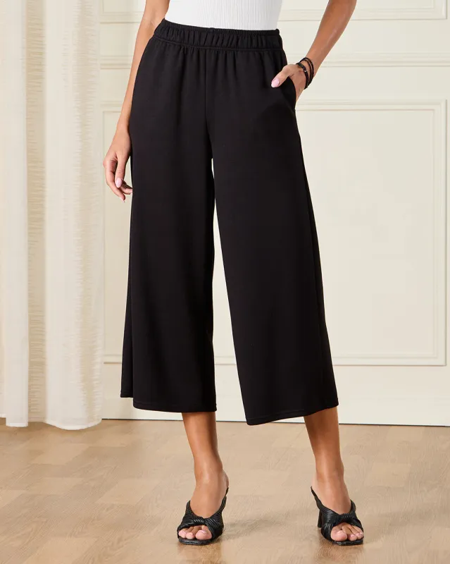 Women Black Culottes Pants sold by Redtag