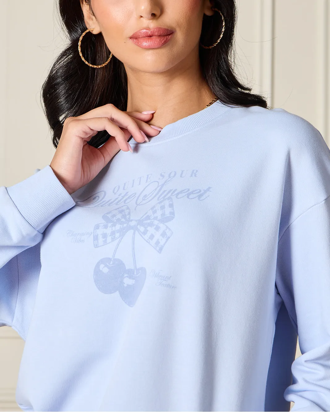 Women Blue Printed Sweatshirt sold by Redtag product image thumbnail 4