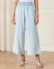 Women Blue Cullote With Elasticated Waistband sold by Redtag