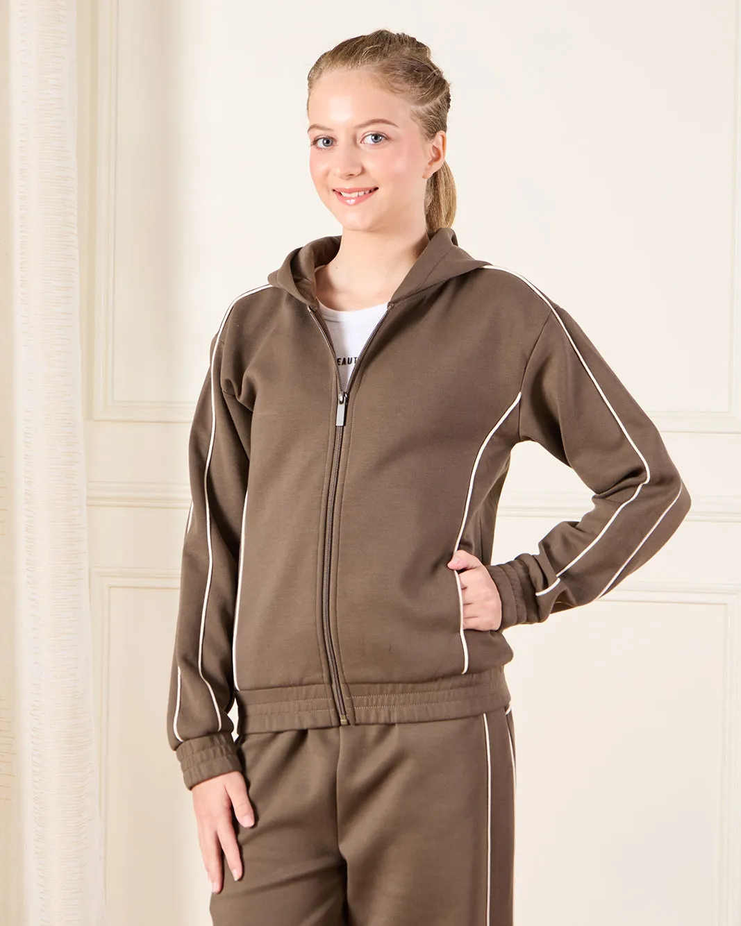 Senior Girls Brown Jogger Set (2 Piece) sold by Redtag product image thumbnail 2