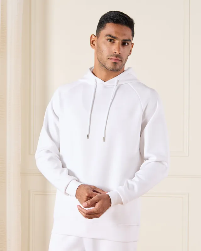 Men Ivory Hooded Lounge Sweatshirt sold by Redtag