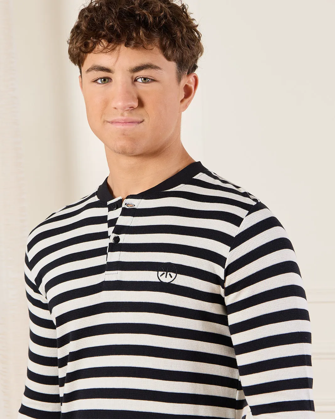 Senior Boys Black And White Striped T-Shirt sold by Redtag product image thumbnail 4