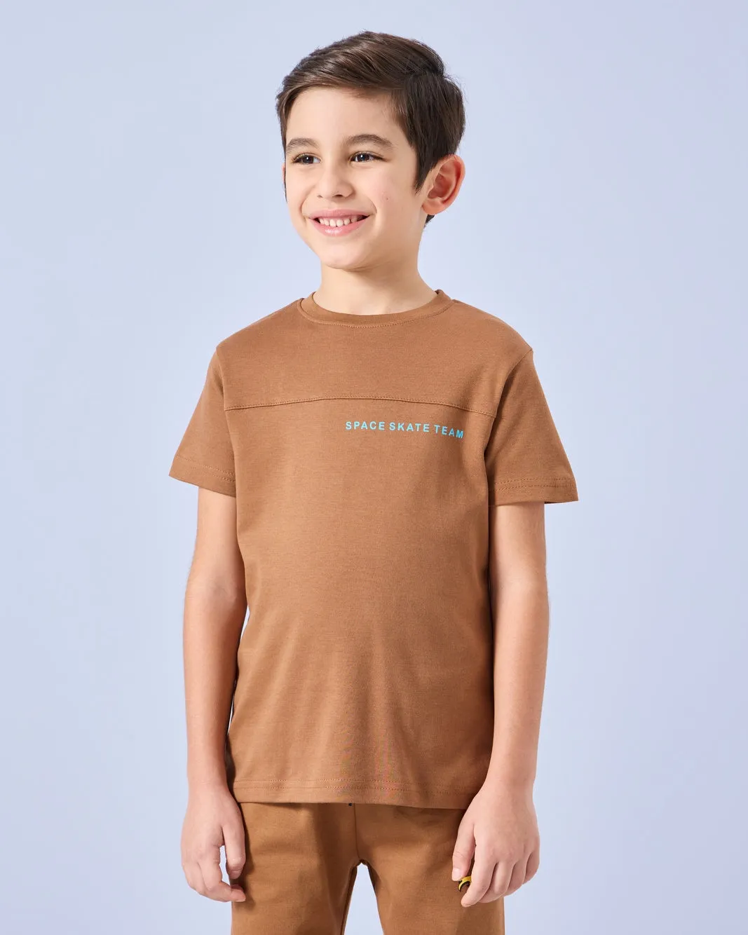 Boys Brown Printed Pyjama Set (2 Piece) sold by Redtag product image thumbnail 2
