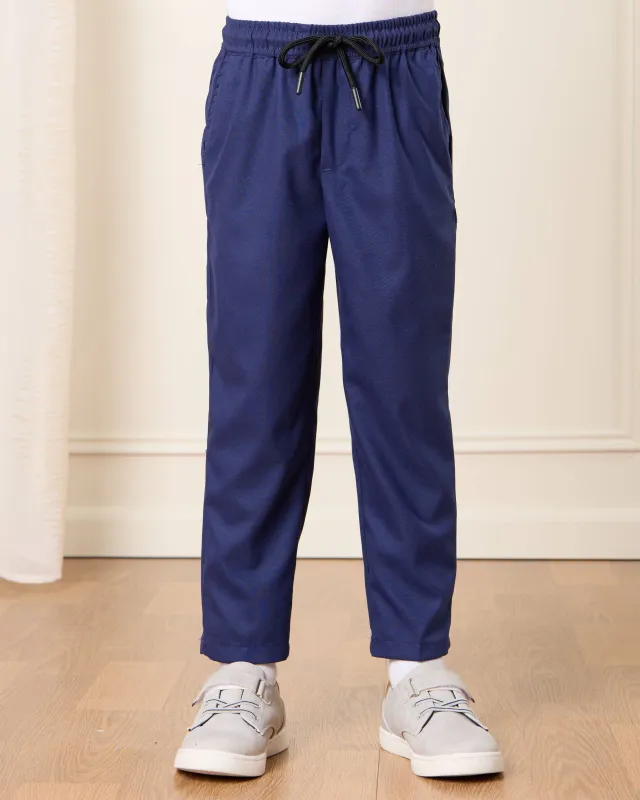 Boys Navy Pull On Trouser sold by Redtag